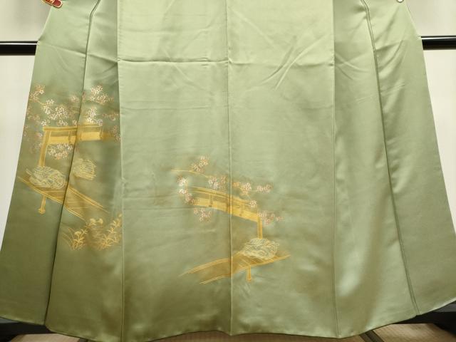 平和屋着物■訪問着　風景枝花文　暈し染め　金彩　正絹　逸品　CABI6531ou