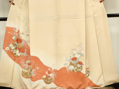 平和屋着物■訪問着　花籠文　暈し染め　金彩　正絹　逸品　CABI6532ou