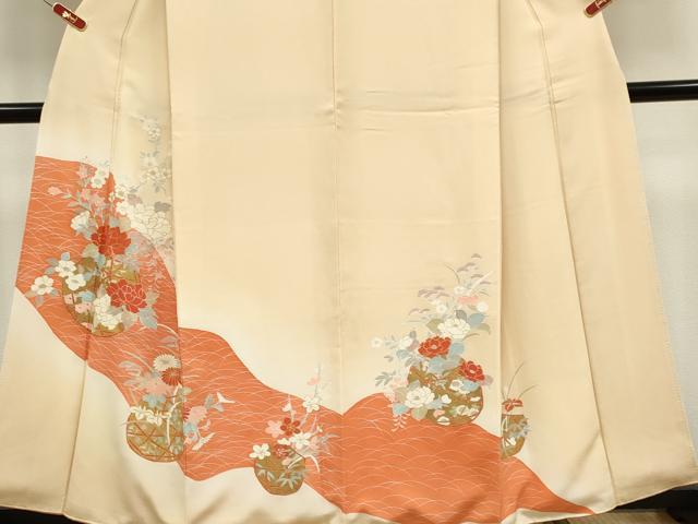 平和屋着物■訪問着　花籠文　暈し染め　金彩　正絹　逸品　CABI6532ou