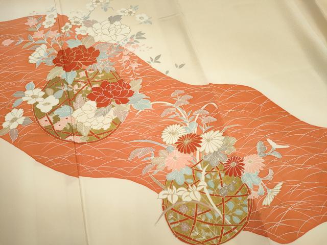 平和屋着物■訪問着　花籠文　暈し染め　金彩　正絹　逸品　CABI6532ou