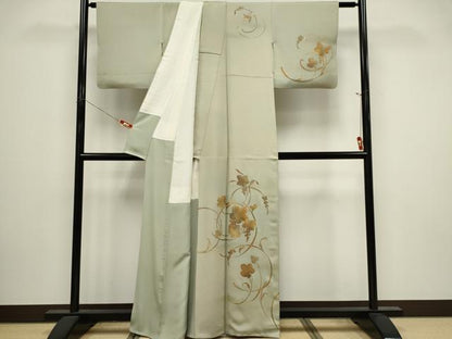 平和屋着物■訪問着　葡萄蔦の葉文　金銀彩　正絹　逸品　CABI6533ou