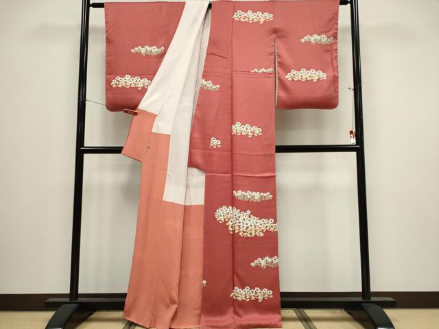 平和屋着物■訪問着　草花文　阪急百貨店扱い　正絹　逸品　CABI6534ou