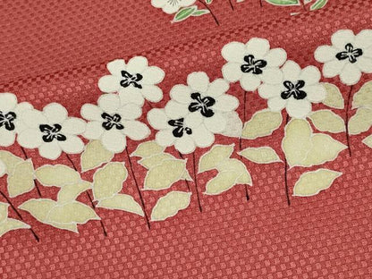 平和屋着物■訪問着　草花文　阪急百貨店扱い　正絹　逸品　CABI6534ou
