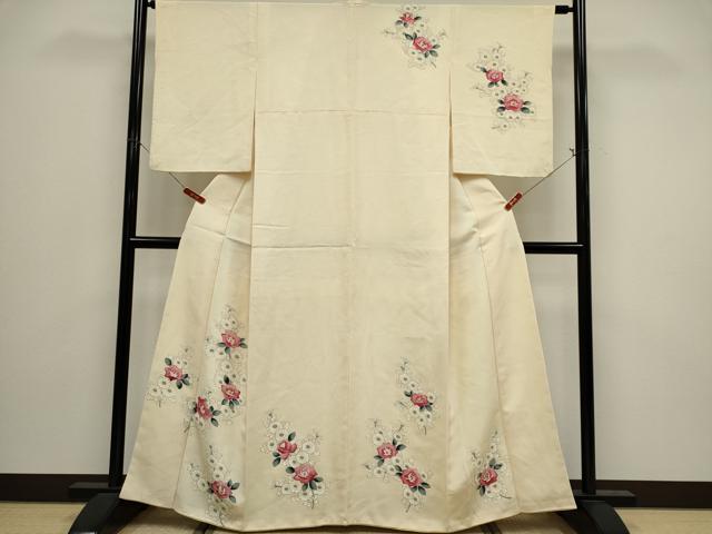 平和屋着物■訪問着　手描き　枝花文　正絹　逸品　CABI6536ou