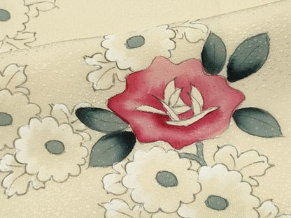 平和屋着物■訪問着　手描き　枝花文　正絹　逸品　CABI6536ou