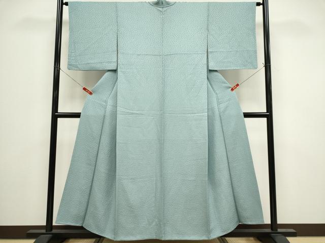 平和屋着物■上質な色無地　花地紋　秘色色　正絹　逸品　CABI6537ou