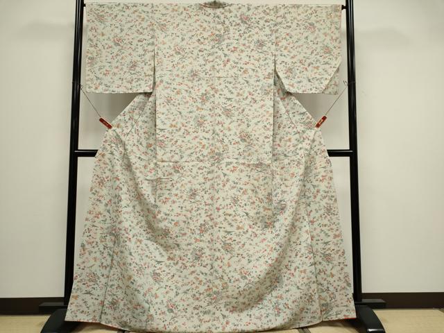 平和屋着物■上質な小紋　花車文　正絹　逸品　CABI6545ou