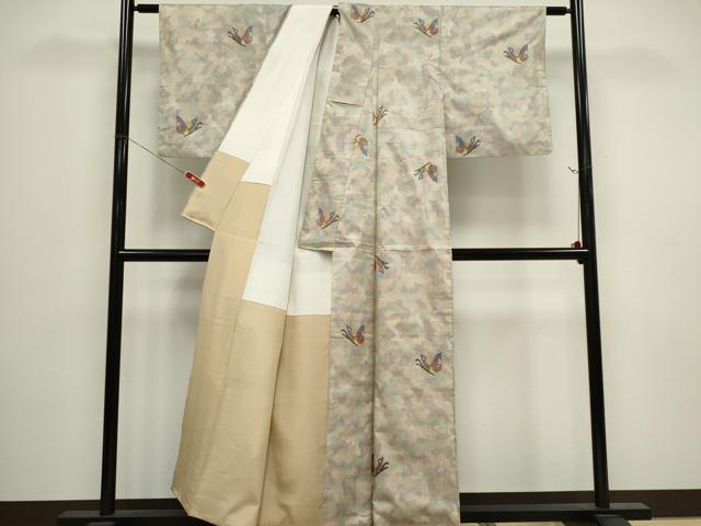 平和屋着物■本場大島紬　7マルキ　舞蝶文　正絹　逸品　CABI6546ou