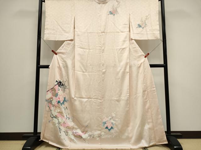 平和屋着物■訪問着　御所車花文　金彩　正絹　逸品　CABI6547ou