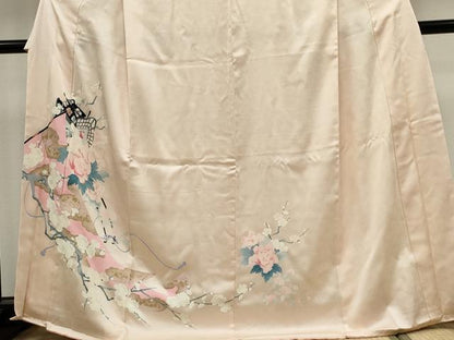 平和屋着物■訪問着　御所車花文　金彩　正絹　逸品　CABI6547ou