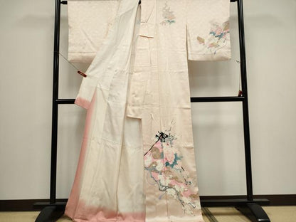 平和屋着物■訪問着　御所車花文　金彩　正絹　逸品　CABI6547ou