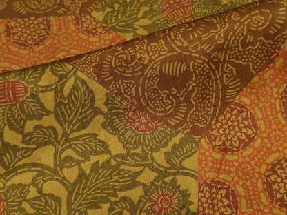 平和屋着物■上質な小紋　切嵌草花文　正絹　逸品　CABI6548ou