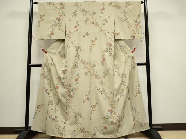 平和屋着物■上質な小紋　枝花文　金彩　正絹　逸品　未使用　CABI6549ou