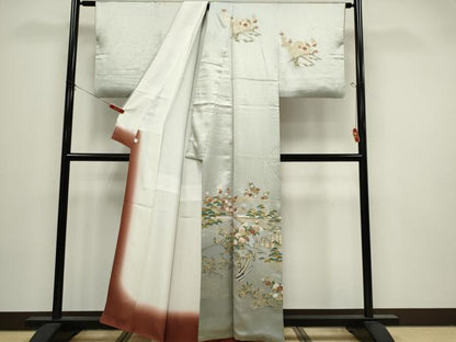 平和屋着物■訪問着　渡り橋風景文　暈し染め　金彩　鈴乃屋扱い　正絹　逸品　CABI6550ou