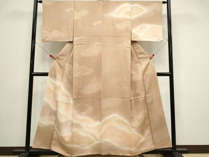平和屋着物■訪問着　遠山文　正絹　逸品　CABI6552ou