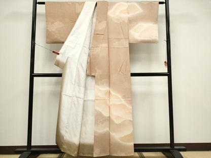 平和屋着物■訪問着　遠山文　正絹　逸品　CABI6552ou