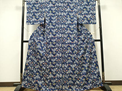 平和屋着物■上質な小紋　花鳥文　正絹　逸品　CABI6558ou