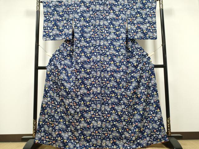 平和屋着物■上質な小紋　花鳥文　正絹　逸品　CABI6558ou