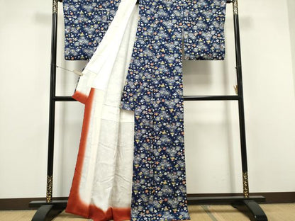 平和屋着物■上質な小紋　花鳥文　正絹　逸品　CABI6558ou