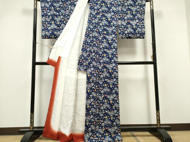 平和屋着物■上質な小紋　花鳥文　正絹　逸品　CABI6558ou