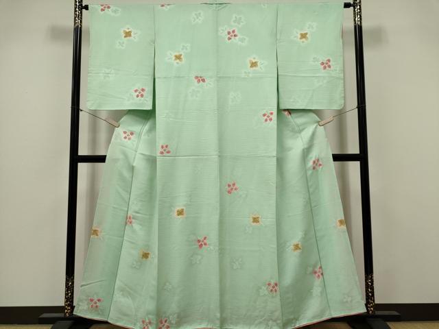 平和屋着物■上質な小紋　絞り　舞花文　金彩　正絹　逸品　CABI6559ou