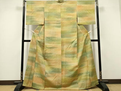 平和屋着物■上質な小紋　霞文　暈し染め　正絹　逸品　CABI6560ou