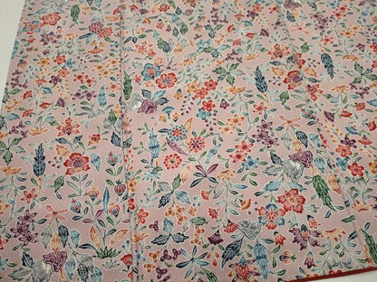 平和屋着物■上質な小紋　更紗草花文　正絹　逸品　CABI6563ou
