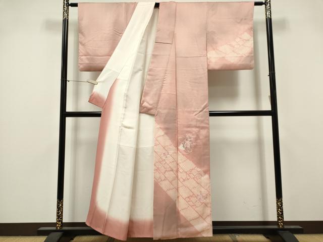 平和屋着物■訪問着　冊子草花文　暈し染め　正絹　逸品　CABI6569ou