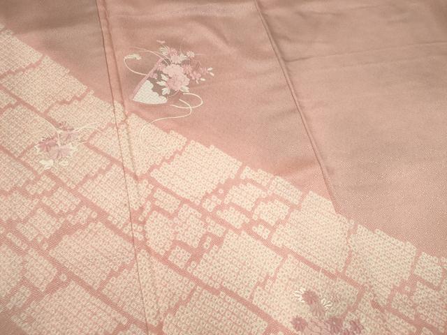 平和屋着物■訪問着　冊子草花文　暈し染め　正絹　逸品　CABI6569ou