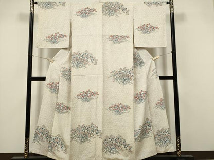 平和屋着物■上質な小紋　草花文　正絹　逸品　CABI6570ou
