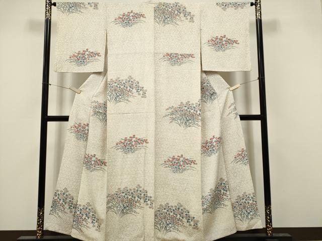 平和屋着物■上質な小紋　草花文　正絹　逸品　CABI6570ou