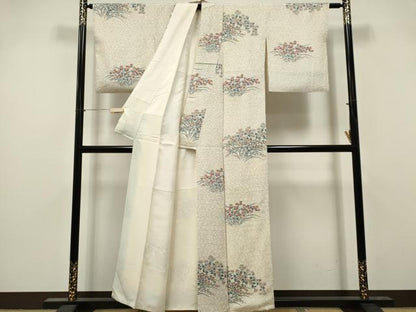 平和屋着物■上質な小紋　草花文　正絹　逸品　CABI6570ou