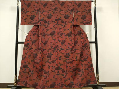 平和屋着物■上質な小紋　草花文　正絹　逸品　CABI6576ou