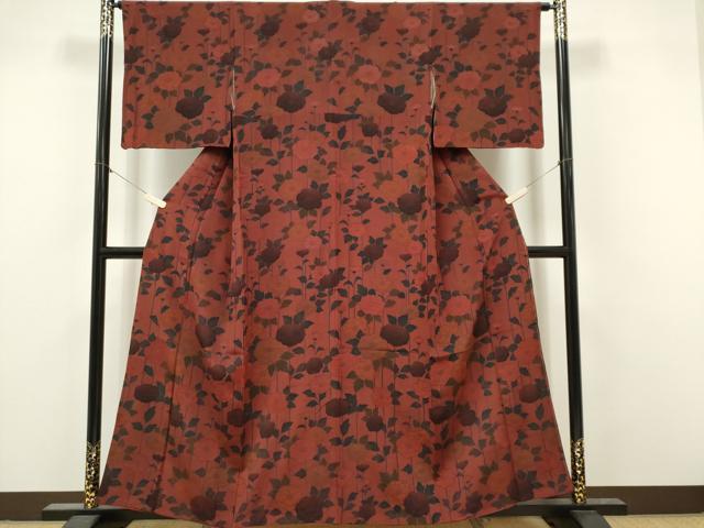 平和屋着物■上質な小紋　草花文　正絹　逸品　CABI6576ou