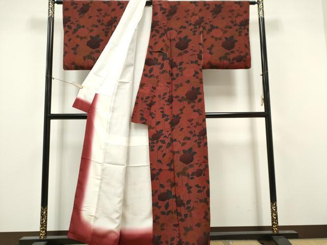 平和屋着物■上質な小紋　草花文　正絹　逸品　CABI6576ou