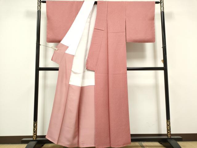 平和屋着物■上質な色無地　真赫色　正絹　逸品　未使用　CABI6580ou