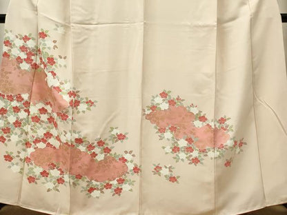 平和屋着物■訪問着　雲取り流水花文　金彩　正絹　逸品　CABI6584ou