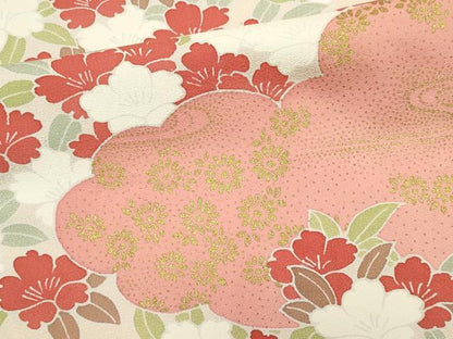 平和屋着物■訪問着　雲取り流水花文　金彩　正絹　逸品　CABI6584ou