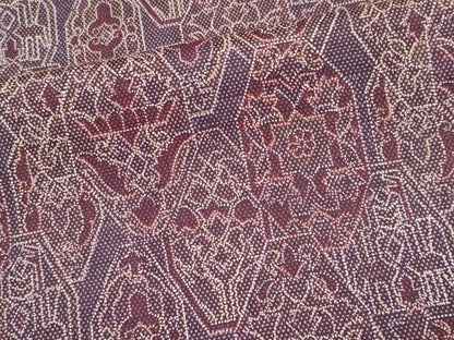 平和屋着物■本場大島紬　幾何学花文　正絹　逸品　CABI6586ou