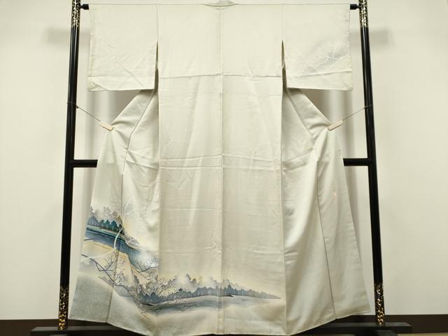 平和屋着物■訪問着　作家物　風景文　暈し染め　正絹　逸品　CABI6587ou