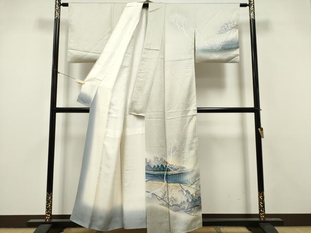 平和屋着物■訪問着　作家物　風景文　暈し染め　正絹　逸品　CABI6587ou