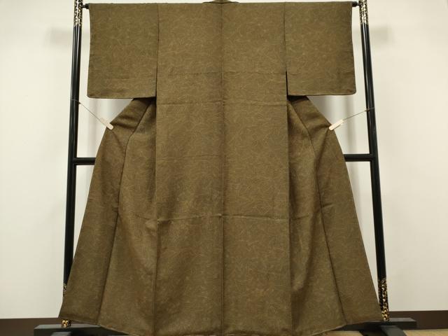 平和屋着物■上質な小紋　葉尽くし　正絹　逸品　未使用　CABI6589ou