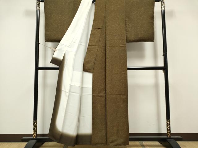 平和屋着物■上質な小紋　葉尽くし　正絹　逸品　未使用　CABI6589ou