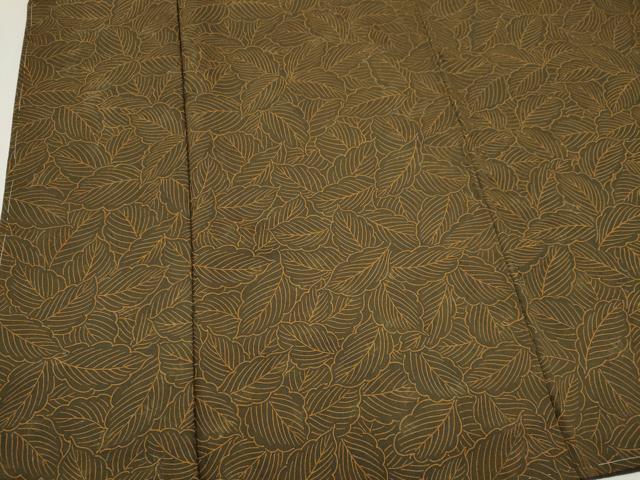 平和屋着物■上質な小紋　葉尽くし　正絹　逸品　未使用　CABI6589ou