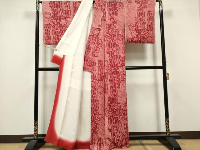 平和屋着物■上質な小紋　総絞り　花間道　正絹　逸品　CABI6590ou