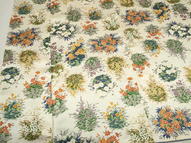 平和屋着物■上質な小紋　草花文　正絹　逸品　CABI6592ou