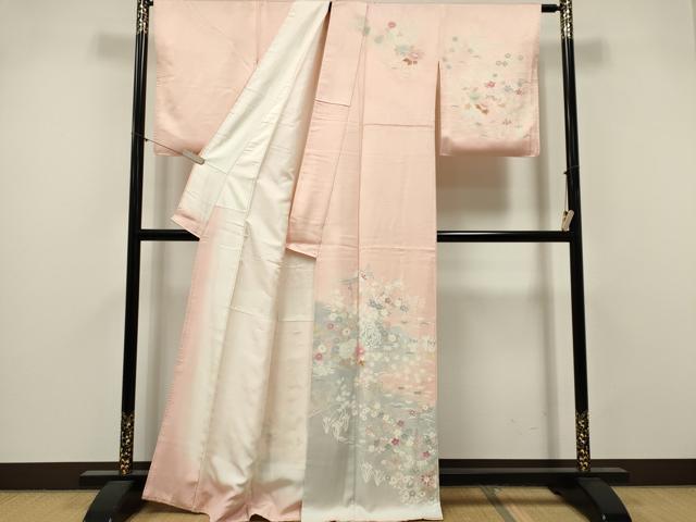 平和屋着物■訪問着　草花文　暈し染め　正絹　逸品　CABI6593ou