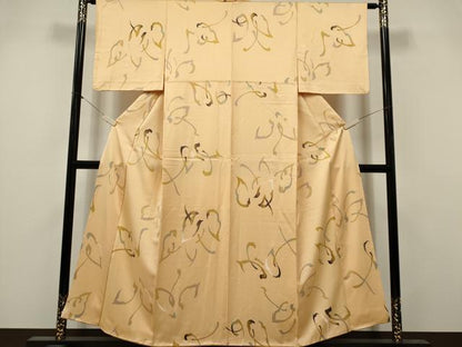 平和屋着物■上質な小紋　舞葉文　正絹　逸品　CABI6594ou