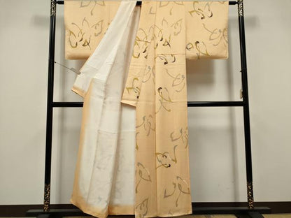 平和屋着物■上質な小紋　舞葉文　正絹　逸品　CABI6594ou