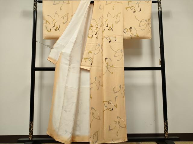 平和屋着物■上質な小紋　舞葉文　正絹　逸品　CABI6594ou